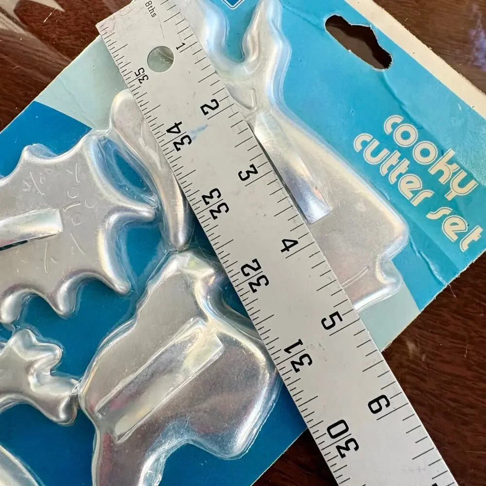 Vintage Mirro Christmas Cookie Cutter Set Sealed 4 Pc Holiday Shapes